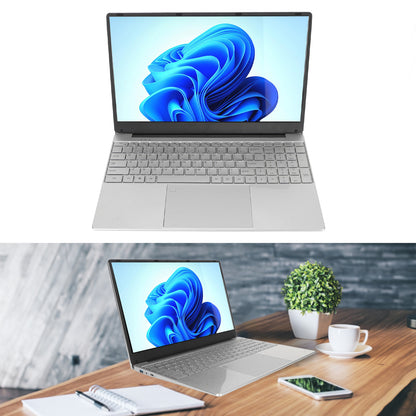 15.6 inch Laptop 1920*1080 FHD IPS Display, 12GB DDR4 256GB SSD Quad-Core Intel N5095 Processors, WiFi, Bluetooth, FingerPrint, Backlit Keyboard, Windows 11 Computer, 15" Lightweight Laptop, Silver